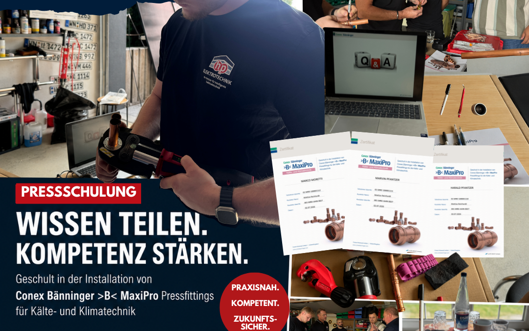 Erfolgreiche Pressschulung mit Conex Bänninger und Frigotechnik